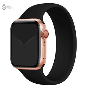 Bracelet silicone monobloc foncé pour Apple Watch