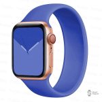 Accessoire Apple Watch en silicone, couleur foncée