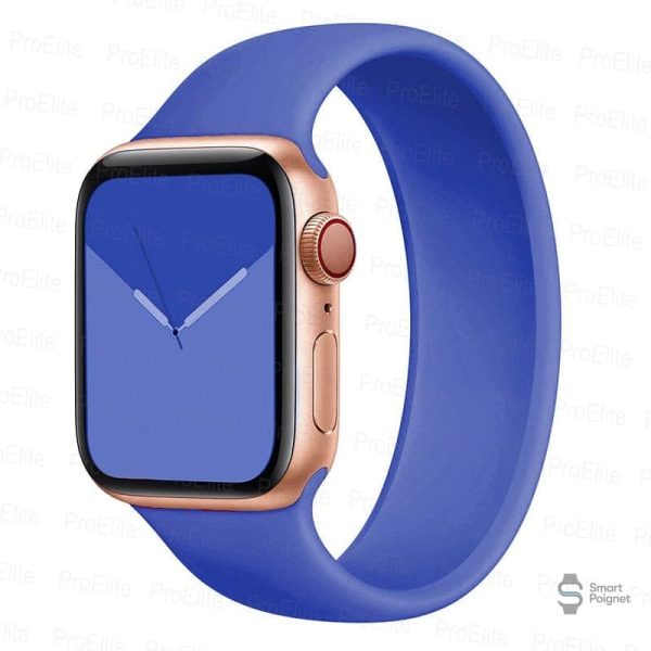 Accessoire Apple Watch en silicone, couleur foncée