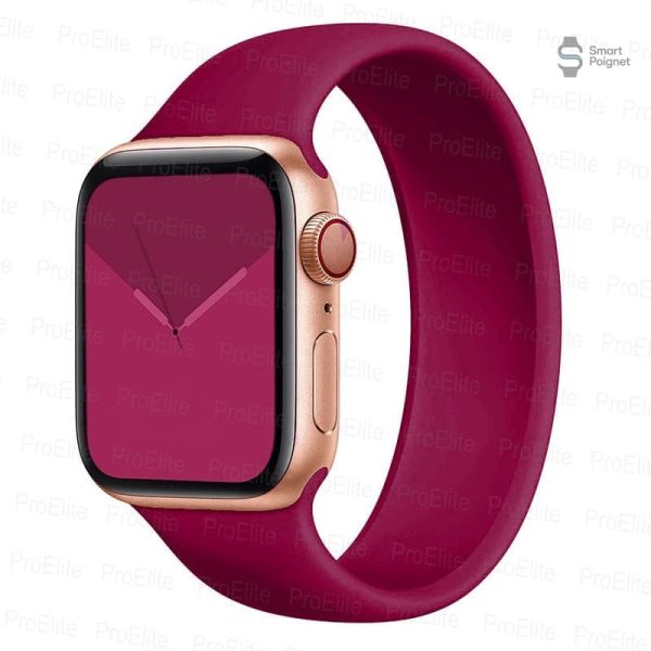 Bracelet en silicone pour Apple Watch, teinte sombre