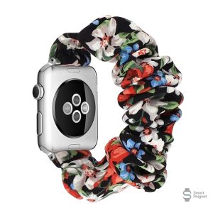 Bracelet tissu pour Apple Watch avec motifs colorés