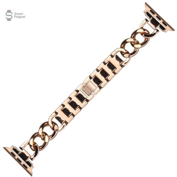 Bracelet en métal pour Apple Watch, maillons larges tendance