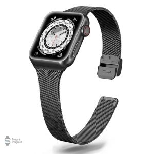 Bracelet milanais pour smartwatch, finition soignée