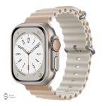 Apple Watch avec bracelet tendance bicolore