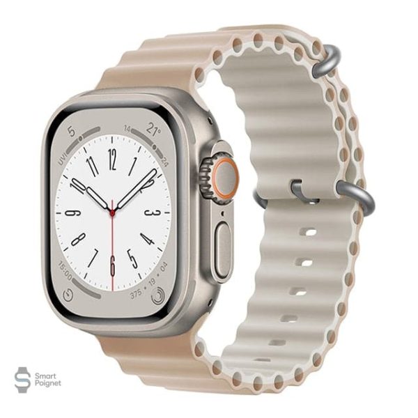 Apple Watch avec bracelet tendance bicolore