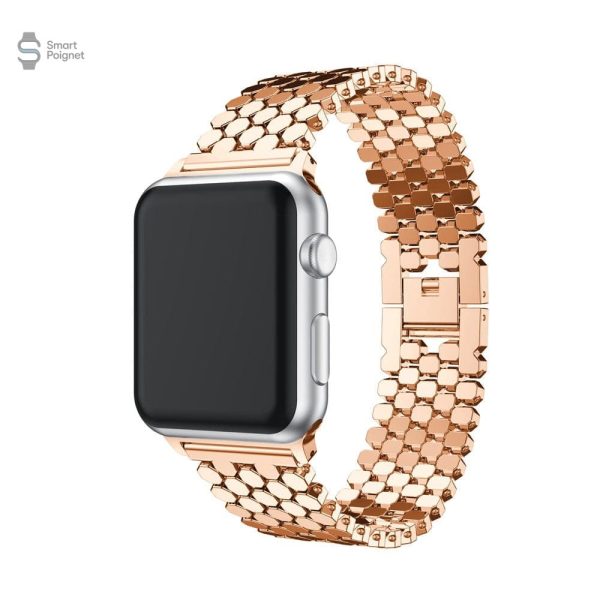 Élégant bracelet en acier pour Apple Watch, design unique