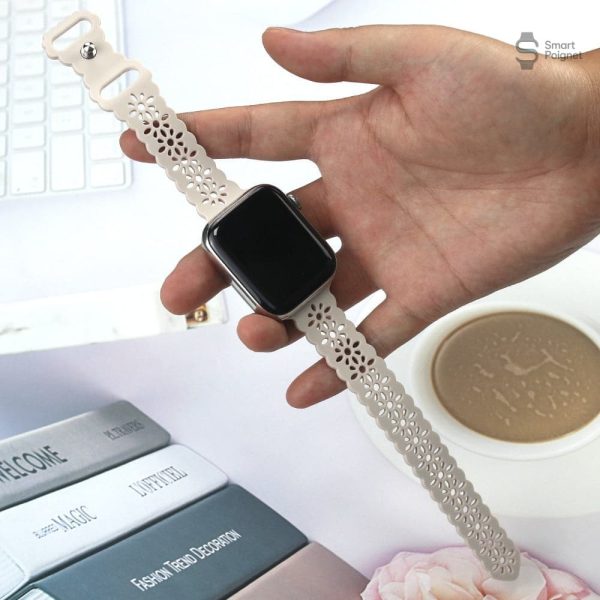 Bracelet Apple Watch avec motif sculpté