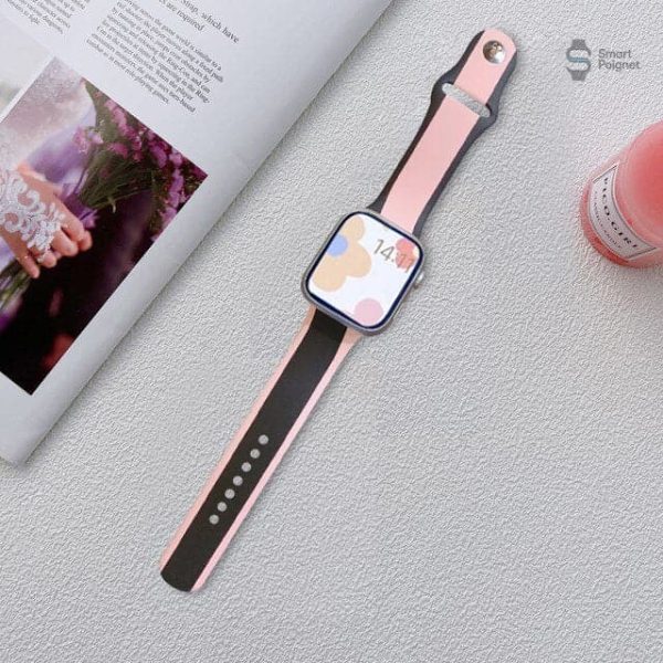 Bracelet silicone design pour Apple Watch, ajustement parfait