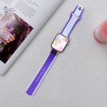 Bracelet pour Apple Watch en silicone, facile à installer