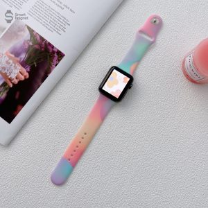 Bracelet silicone nuages pour Apple Watch