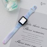 Bracelet nuages silicone pour montre Apple