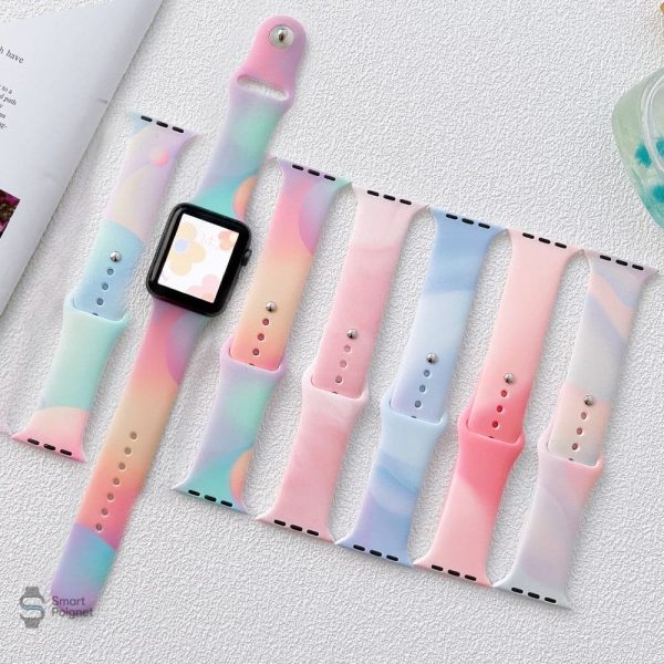 Bracelet de silicone doux avec motif nuages