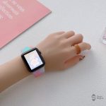 Accessoire Apple Watch en silicone avec nuages