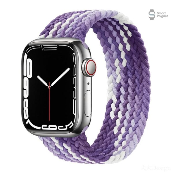 Bracelet tressé coloré, compatible Apple Watch