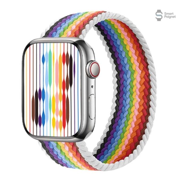 Design tressé multicolore, bracelet pour Apple Watch