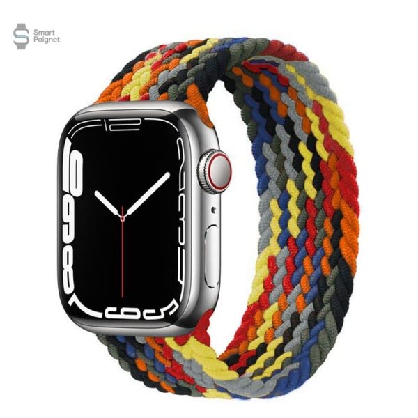 Bracelet tressé pour montre connectée, multicolore