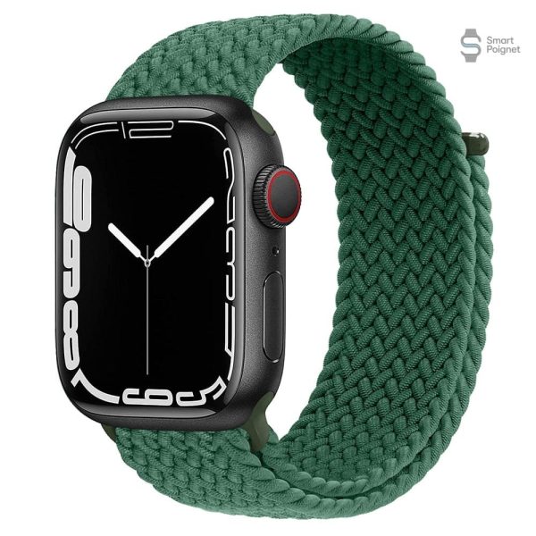 Bracelet unicolore tressé pour montre Apple