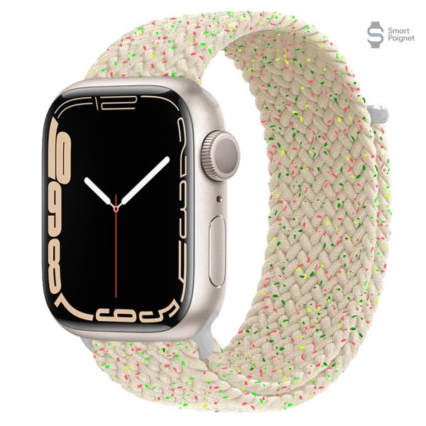 Bracelet Apple Watch tressé avec fermeture scratch pratique
