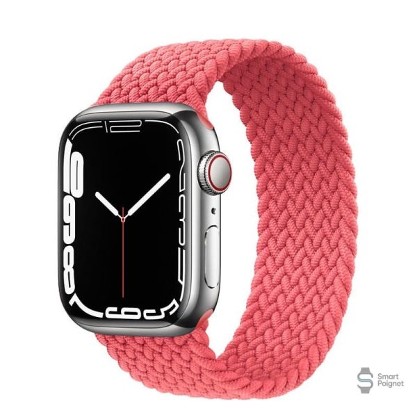 Bracelet unicolore tressé pour montre Apple